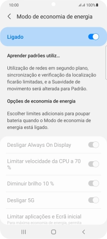 Prima a tecla de início para terminar e voltar ao ecrã inicial.