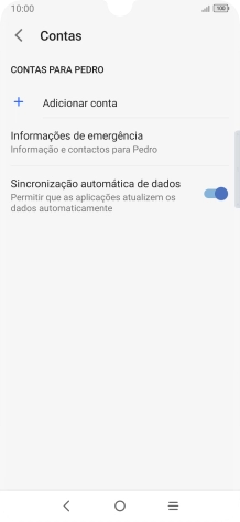 Prima Adicionar conta.
