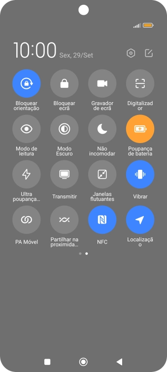 Prima a tecla de início para terminar e voltar ao ecrã inicial.