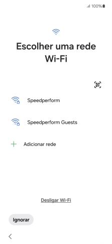 Prima a rede Wi-Fi pretendida.