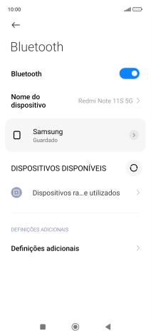 Prima a tecla de início para terminar e voltar ao ecrã inicial.