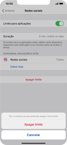 Prima Apagar limite.