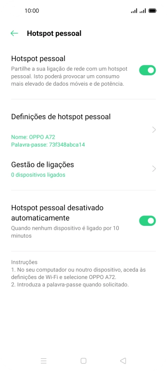 Prima a tecla de início para terminar e voltar ao ecrã inicial.