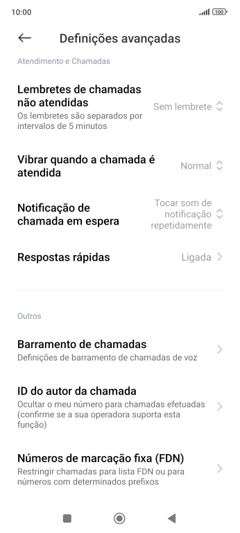 Prima ID do autor da chamada.