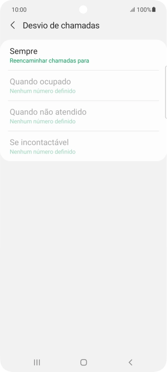 Prima o tipo de desvio pretendido.