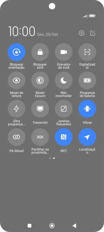 Prima Poupança de bateria para ativar a função.