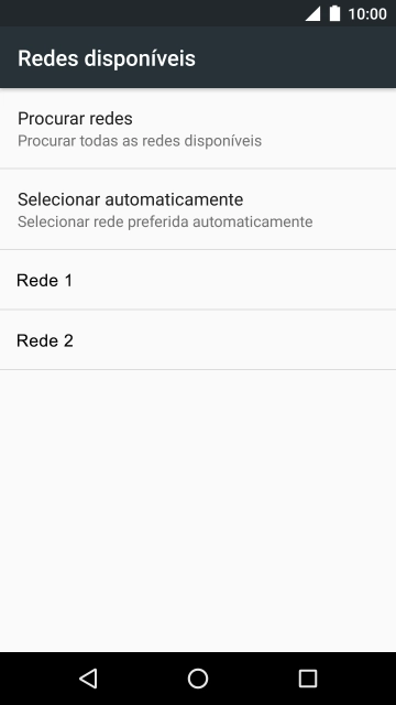 Para selecionar a rede automaticamente, prima Selecionar automaticamente.