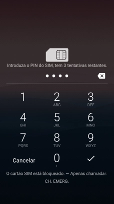 Se solicitado, deve introduzir o código PIN e premir o ícone para aceitar.