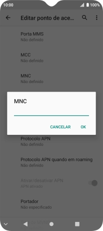 Introduza 01 e prima OK.