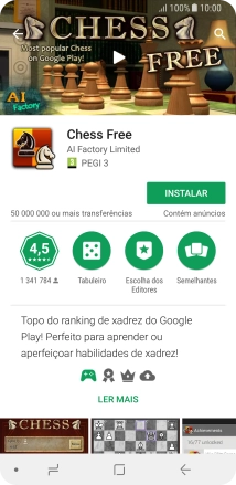 Prima a tecla de início para terminar e voltar ao ecrã inicial.
