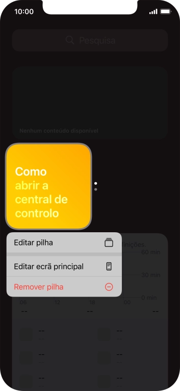 Prima Editar pilha.