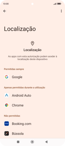 Prima a app pretendida.