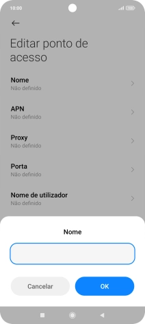 Introduza Vodafone MMS e prima OK.