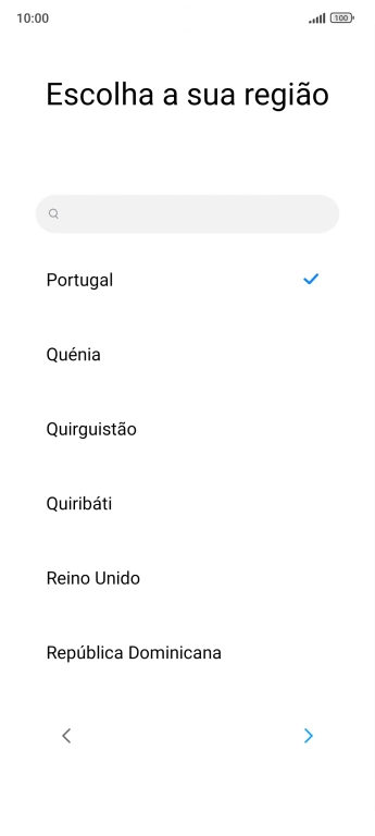 Prima a seta para a direita.