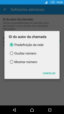 Prima Mostrar número para ativar a visualização do seu número.