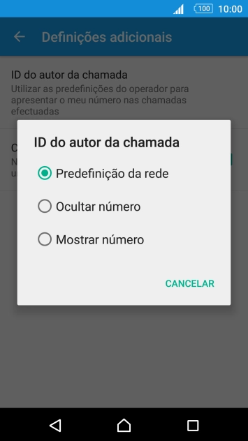 Prima Mostrar número para ativar a visualização do seu número.