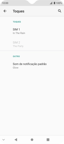 Prima o nome do cartão SIM.