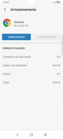 Prima a tecla de início para terminar e voltar ao ecrã inicial.
