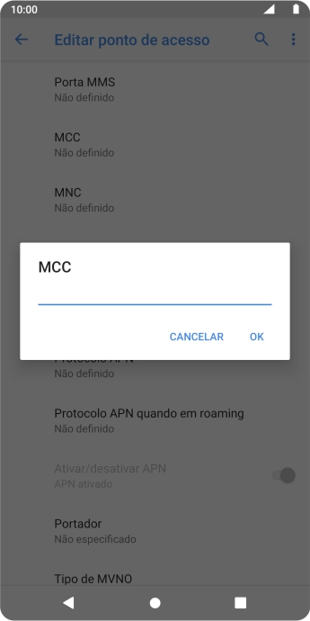 Introduza 268 e prima OK.
