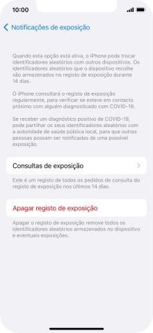Prima Apagar registo de exposição.