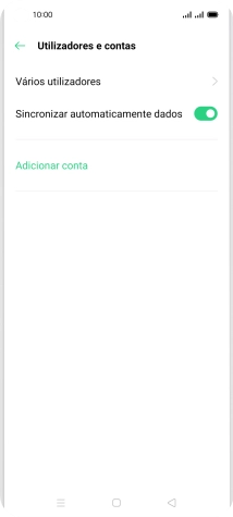 Prima Adicionar conta.