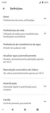 Prima Atualizar apps automaticamente.