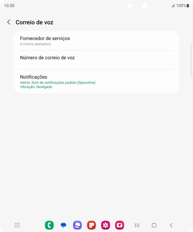 Prima Número de correio de voz.