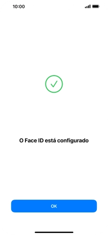 Prima OK. Se ainda não tiver escolhido um código de bloqueio do telefone, introduza um código à escolha duas vezes de seguida.