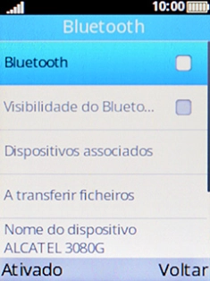 Escolha o campo junto a 
