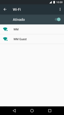 Prima a rede Wi-Fi pretendida.