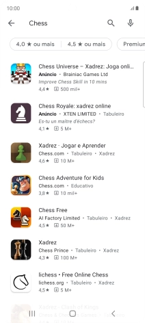 Prima a app pretendida.