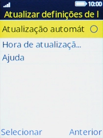 Escolha Atualização automática da hora para ativar a função.