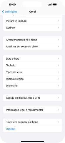 Prima Transferir ou repor o iPhone.