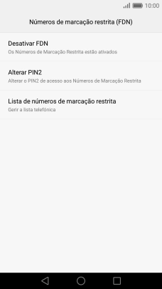 Prima Desativar FDN para desativar a marcação permitida.