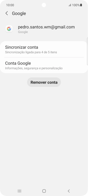 Prima Sincronizar conta.