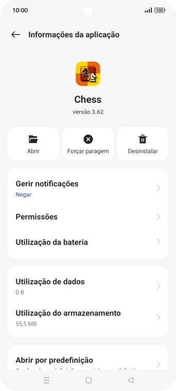 Prima Utilização do armazenamento.