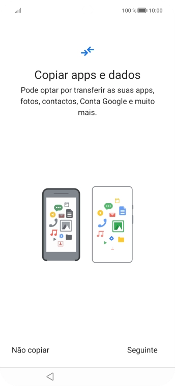 Prima Não copiar e siga as indicações no ecrã para terminar a ativação.