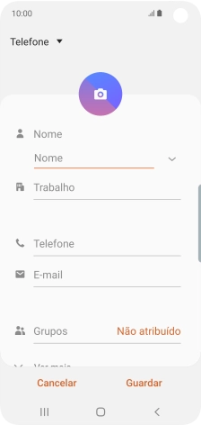 Prima a lista suspensa da lista de contactos.