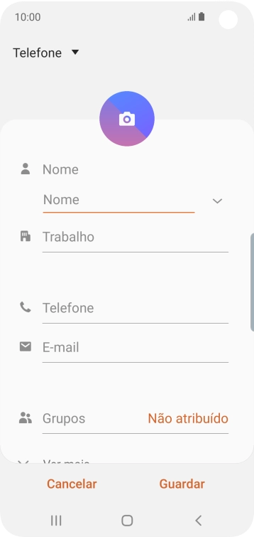 Prima a lista suspensa da lista de contactos.
