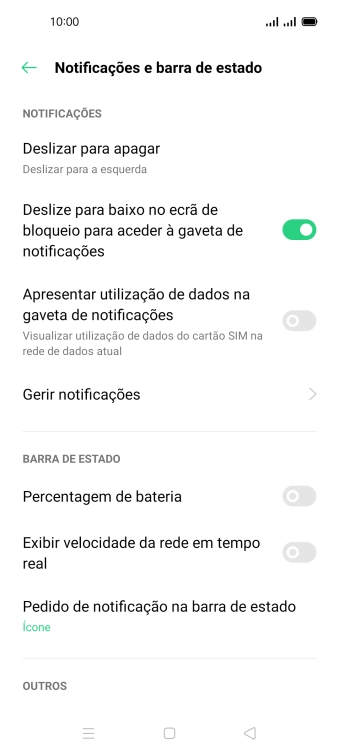 Prima Gerir notificações.