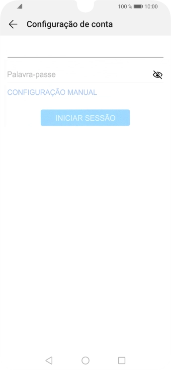 Prima Palavra-passe e introduza a password da sua conta de e-mail.