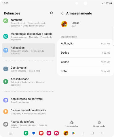 Prima Limpar cache.