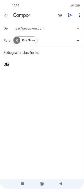 Prima o ícone de anexo.