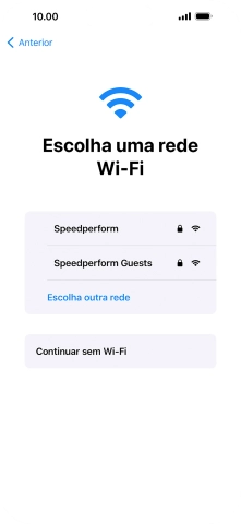 Prima a rede Wi-Fi pretendida.