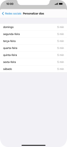 Prima os dias pretendidos.