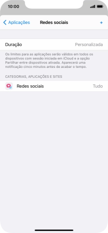 Prima o ícone para adicionar.