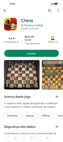 Prima Instalar e siga as indicações no ecrã para instalar a app.