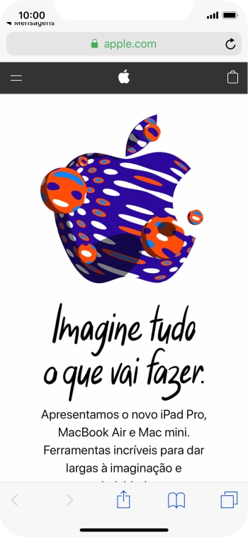 Prima ainda mais firmemente no ecrã, até que o conteúdo abra na aplicação relevante.