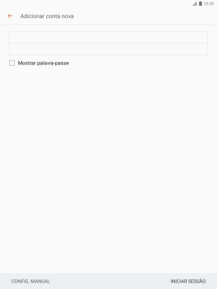 Prima INICIAR SESSÃO.