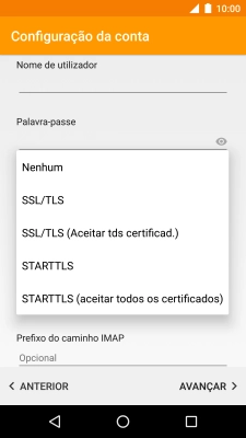 Prima Nenhum para desativar a função.